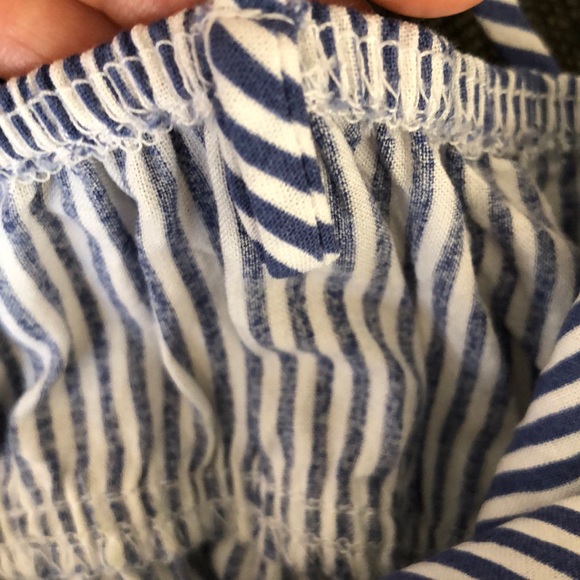 Velvet Torch Blue and White Striped Midi Dress - Picture 6 of 7